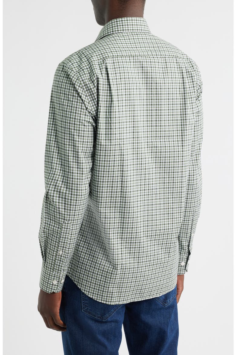 Regular Fit Gingham Cotton Button-Up Shirt, Alternate, color, SAGE
