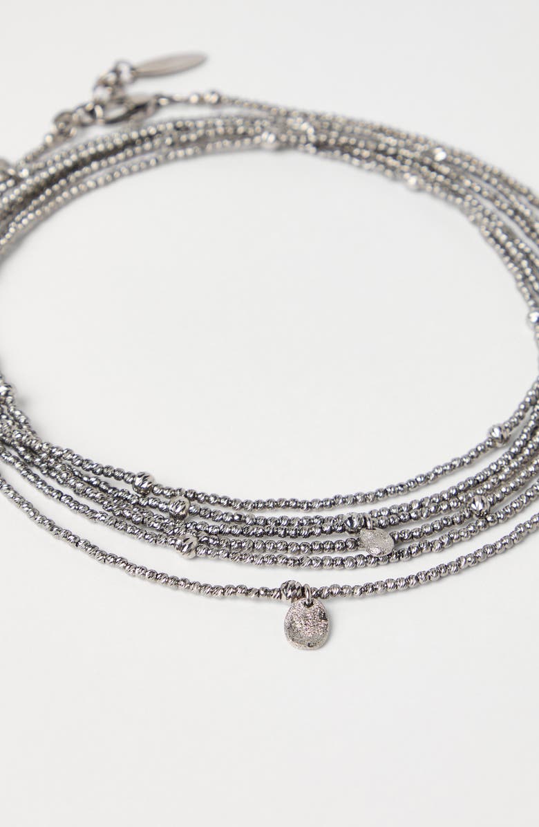 Brunello Cucinelli Wrap Bracelet, Alternate, color, Silver