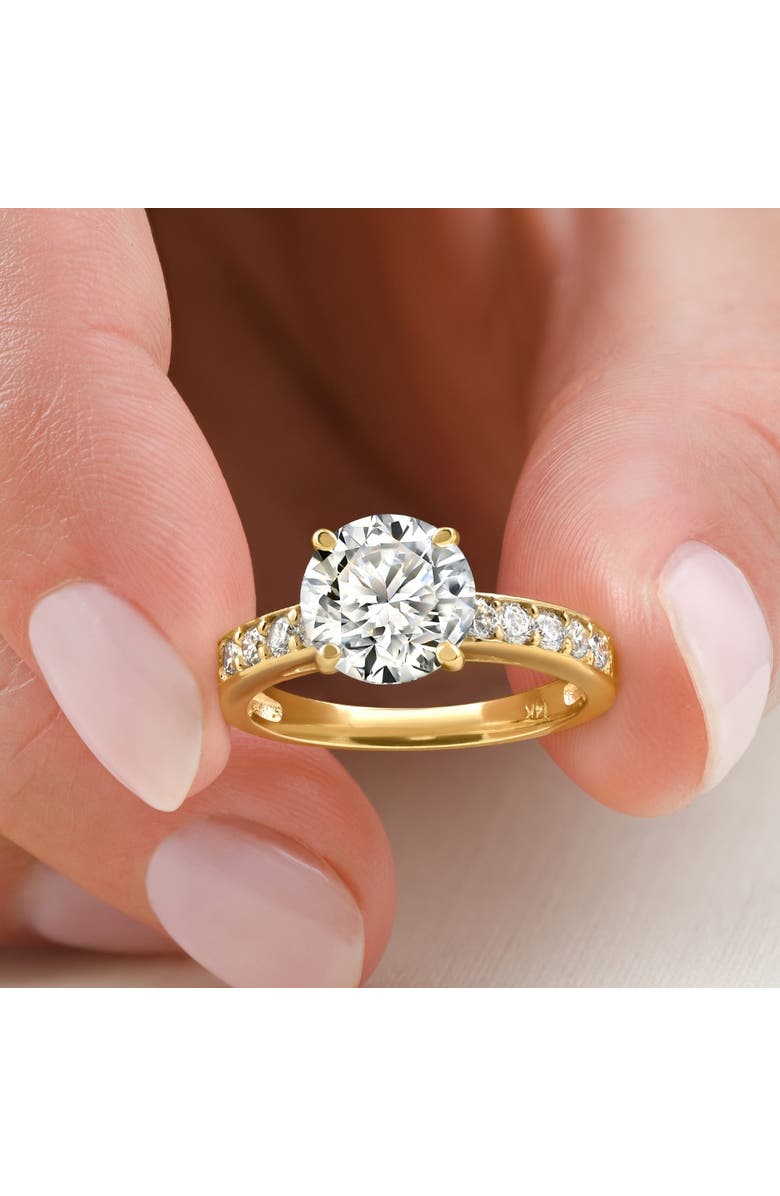 Bliss Diamond Certified 3 Ct Diamond Engagement Ring Cathedral Lab Grown, Alternate, color, 14K White Gold