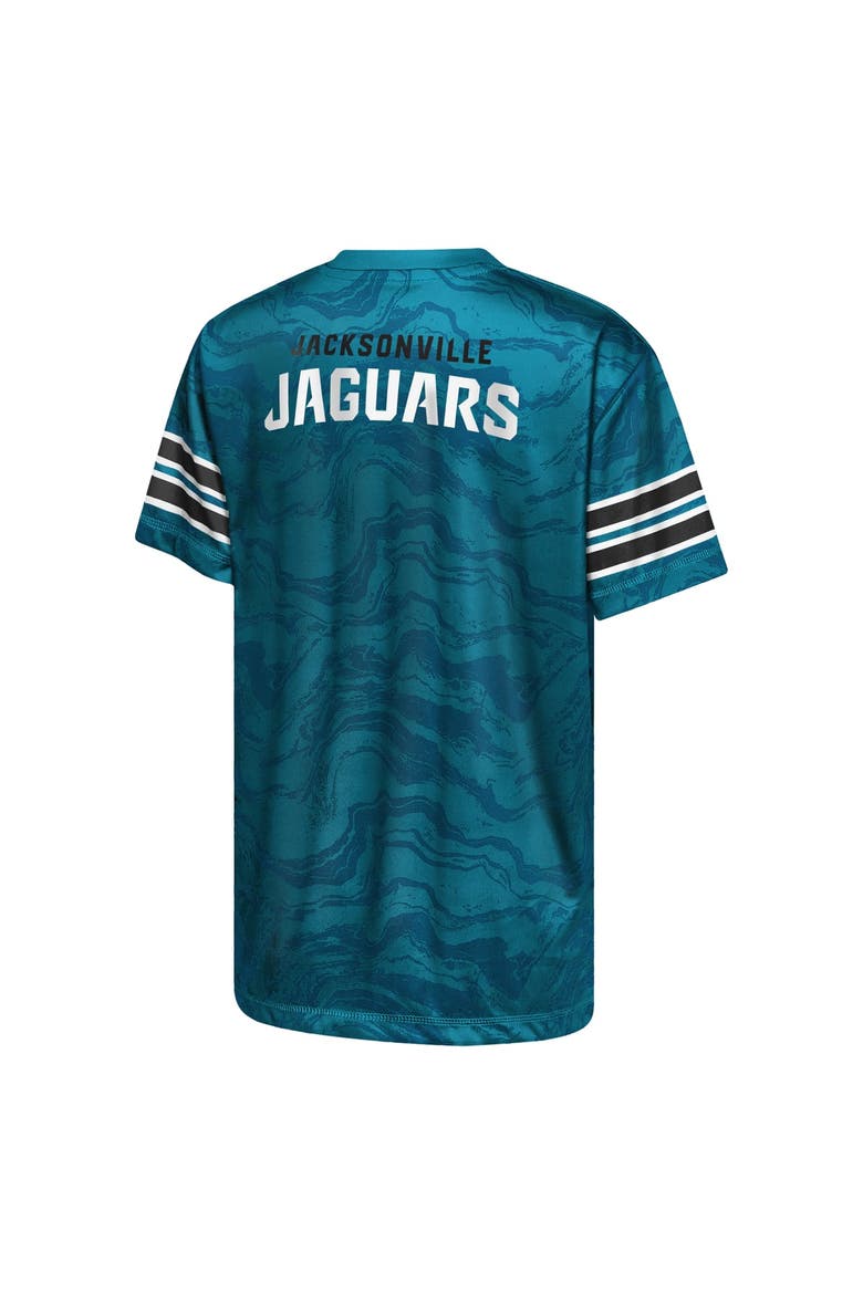 Youth Outerstuff  Teal Jacksonville Jaguars Slant Route Performance T-Shirt, Alternate, color, Teal