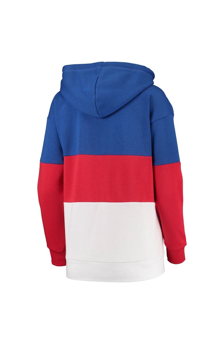 G-III SPORTS BY CARL BANKS Women's G-III Sports by Carl Banks Royal/Red Chicago Cubs Block and Tackle Colorblock Pullover Hoodie, Alternate, color, 
