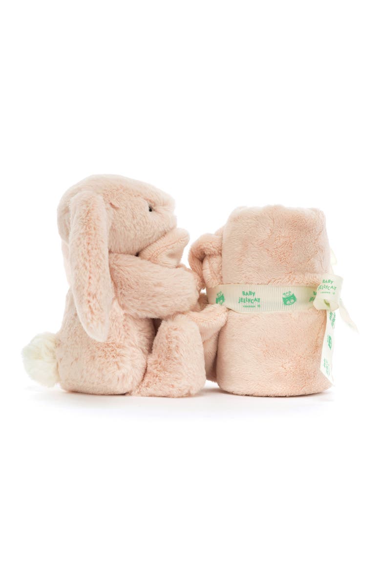 Bashful Blush Bunny 5.9-Inch Plushie & Soother Blanket, Alternate, color, PINK