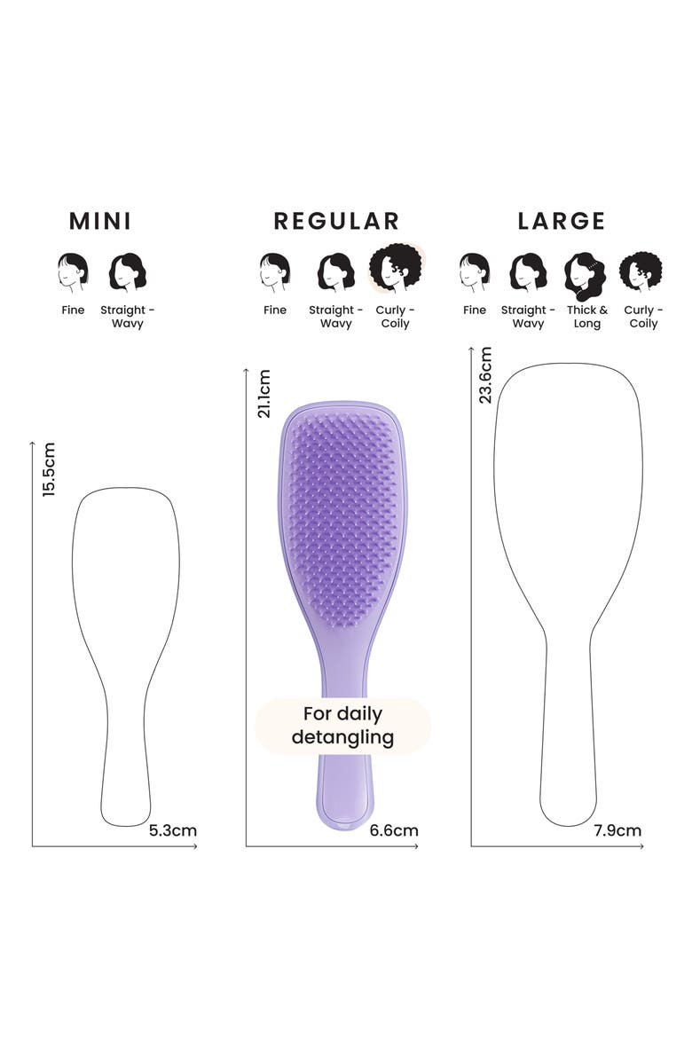 Tangle Teezer Ultimate Detangler Hairbrush for Curly to Coily, Alternate, color, Purple Passion