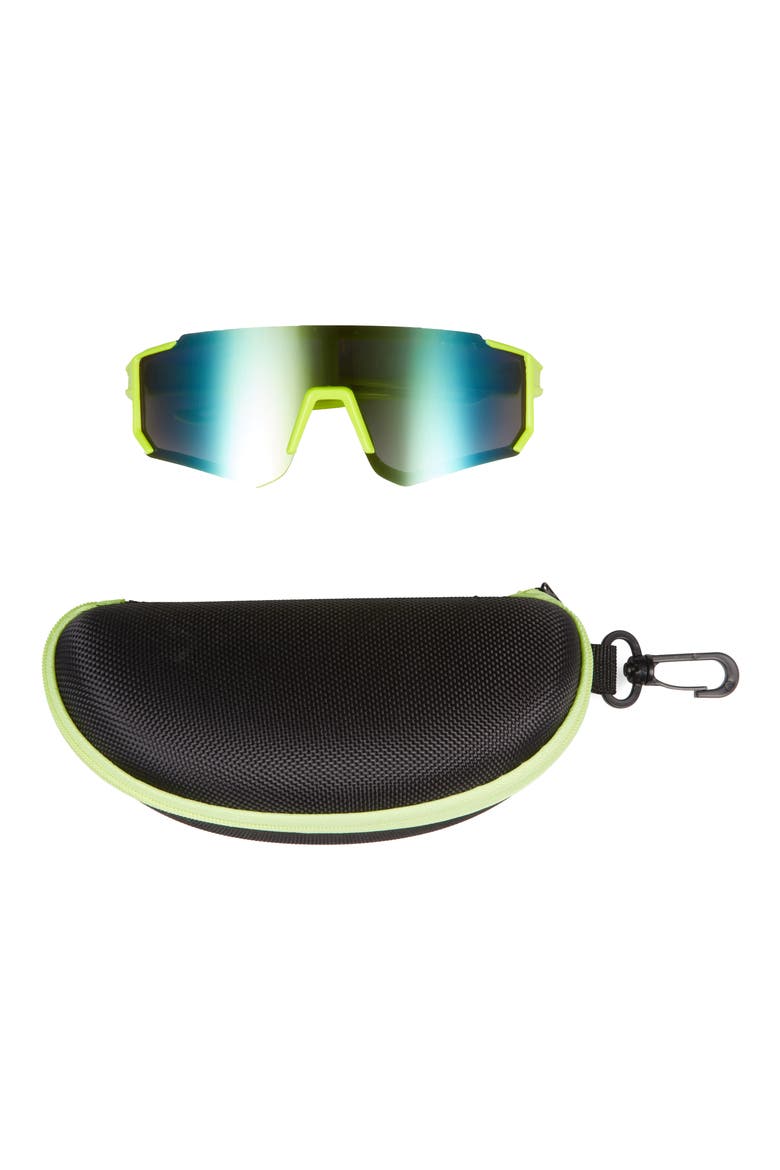 Kids' Shield Sunglasses & Case Set, Main, color, BLCK CMBO