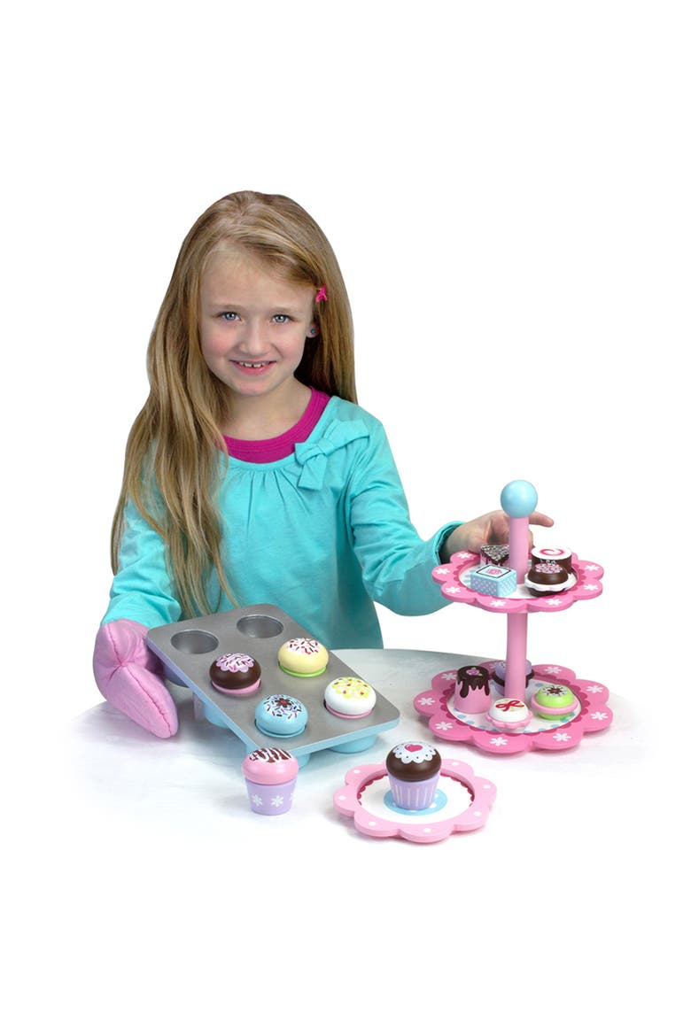 Sophia's 9-Piece Wood Baking Playset, Alternate, color, PINK/ SILVER/ AQUA