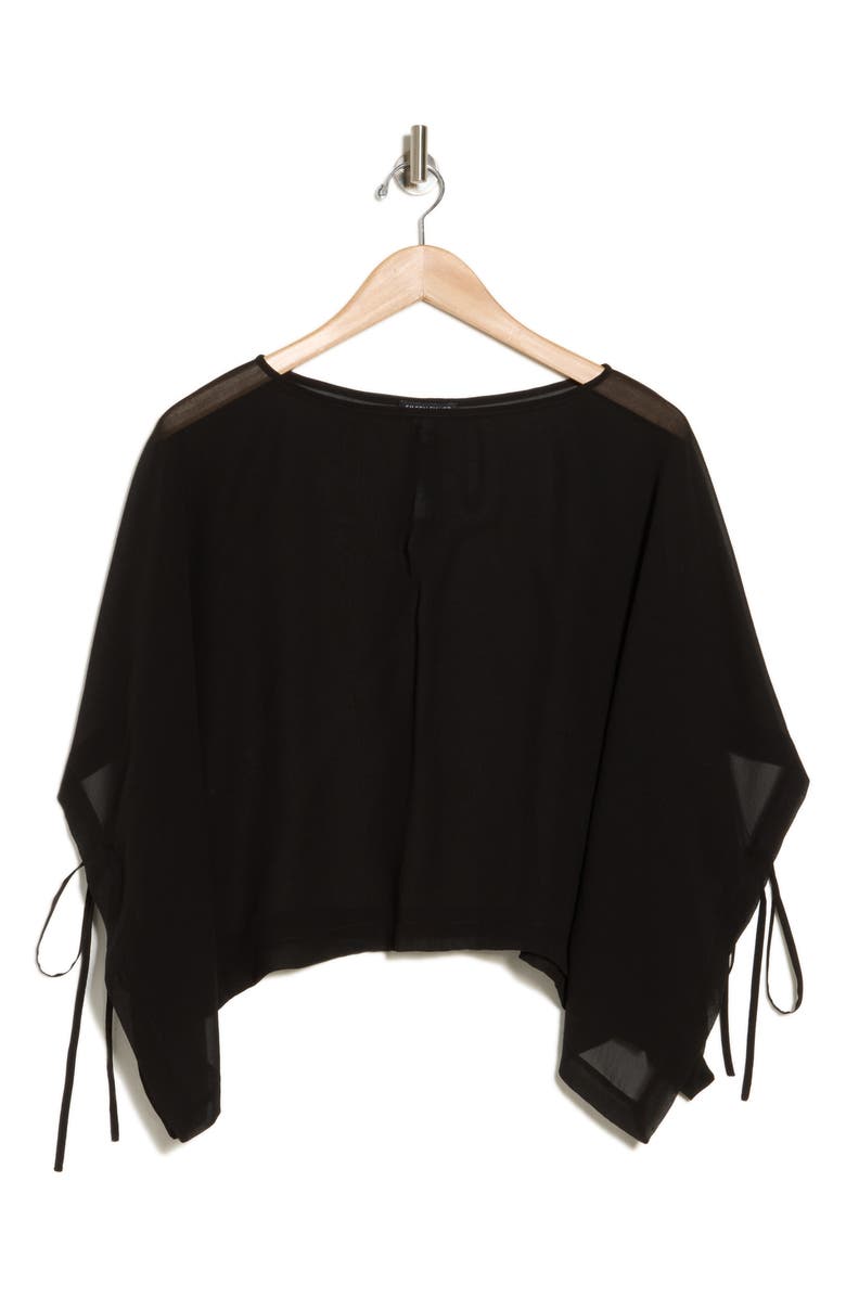 Eileen Fisher Side Tie Silk Poncho, Alternate, color,