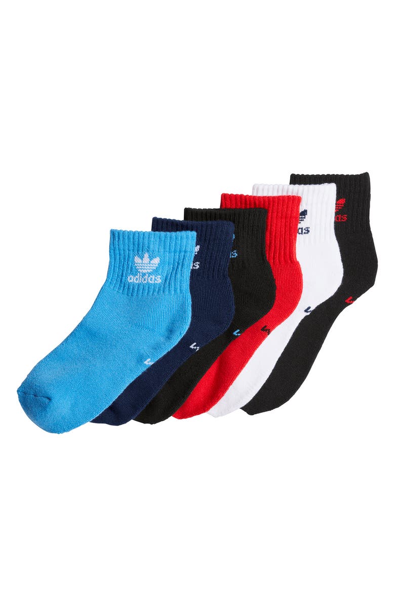 adidas Kids' 6-Pack Originals Trefoil Socks, Main, color, 