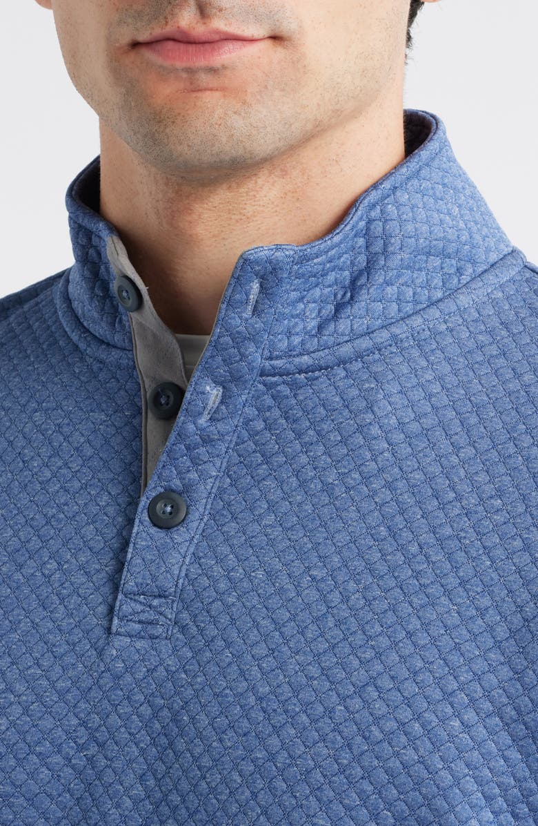 johnnie-O Rockwells Quilted Henley Pullover, Alternate, color, Laguna Blue