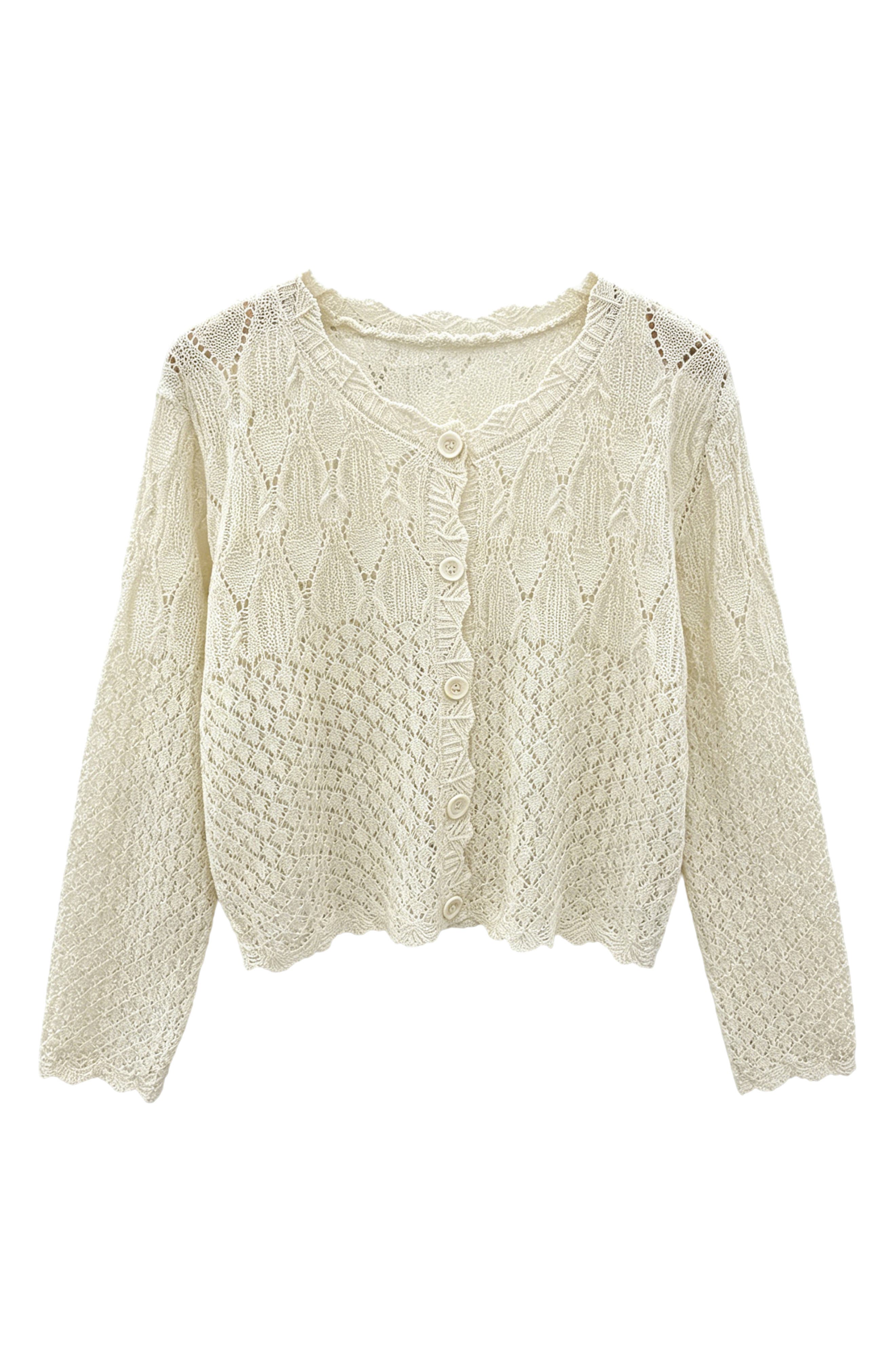 Crochet Cardigan Sweater - image 3