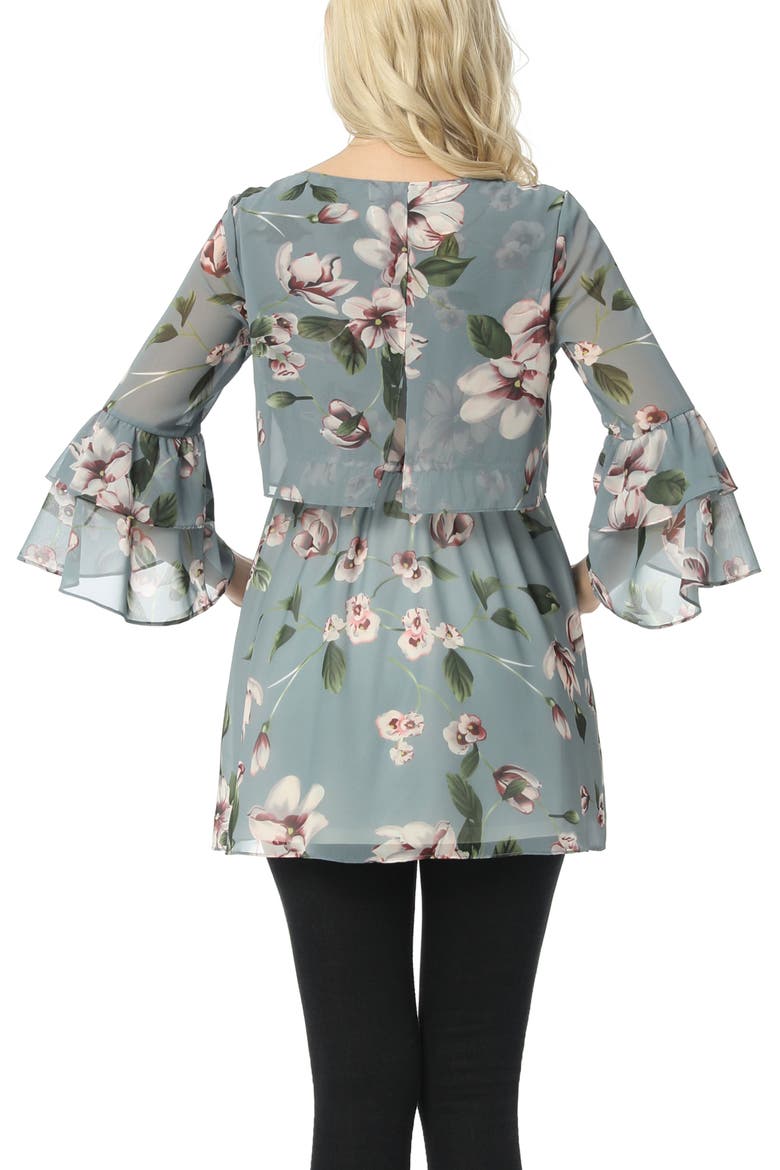 Audrey Maternity/Nursing  Floral Print Blouse, Alternate, color, Multicolored