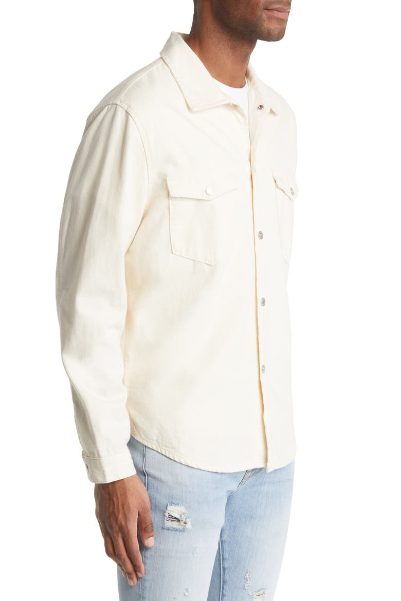 Denim Button-Up Shirt, Alternate, color, AU NATURAL
