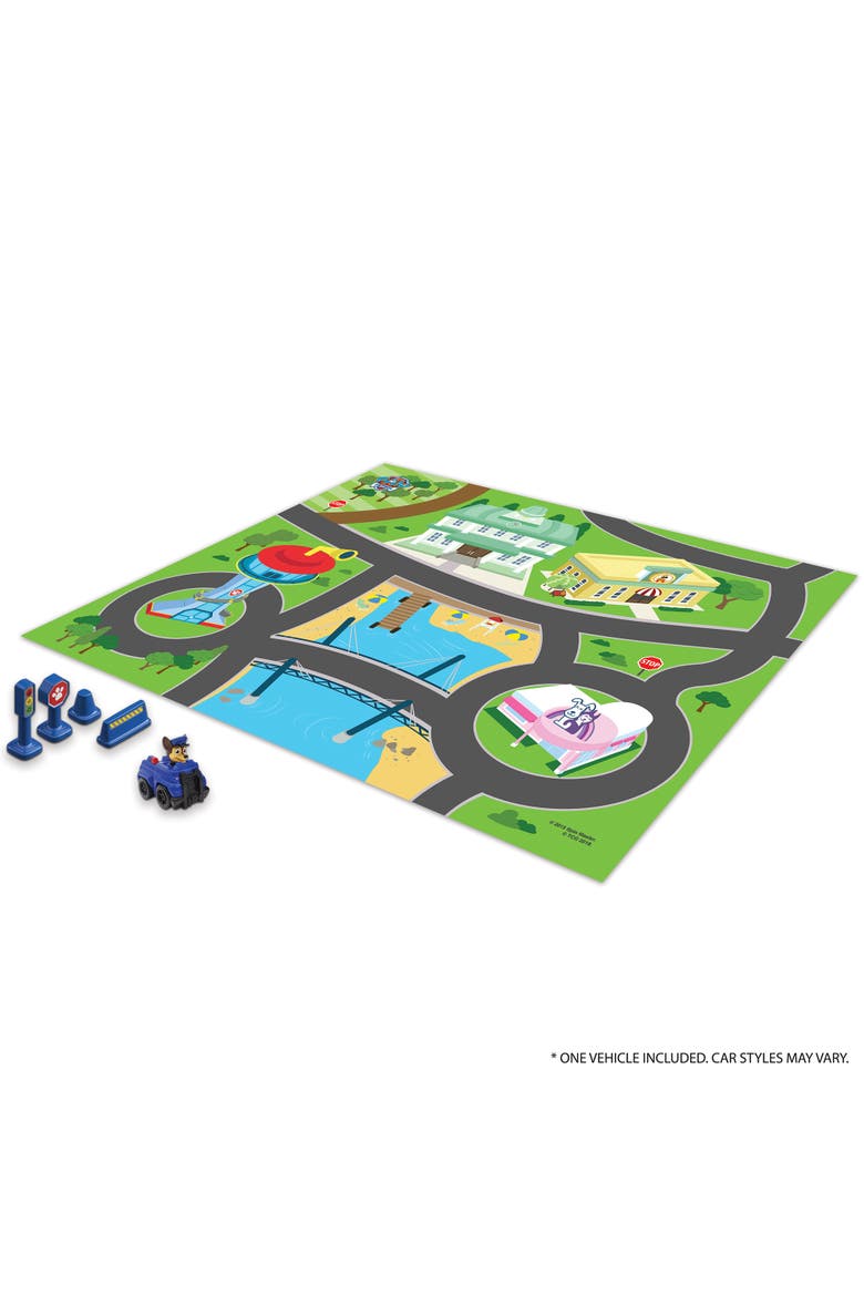 Deluxe Paw Patrol Floor Playmat & Toy Car, Alternate, color, Multicolored