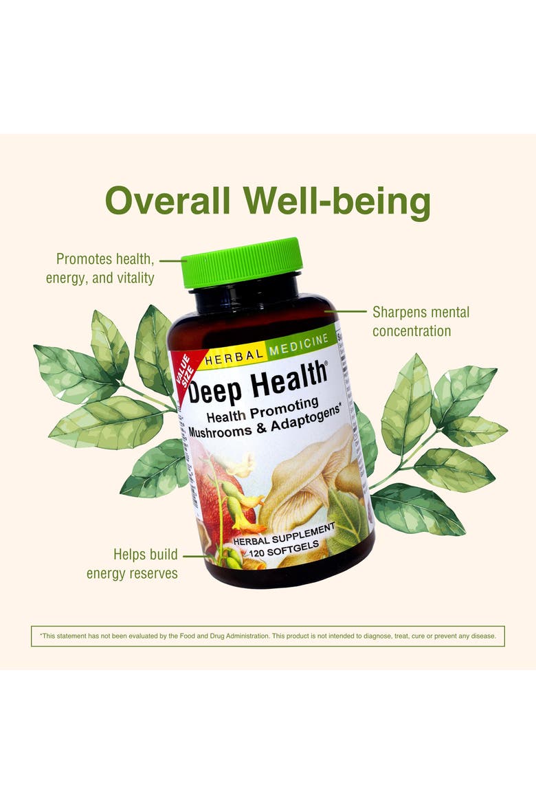 Deep Health Adaptogen & Immune Support Softgels, 120 Count, Alternate, color, No Color