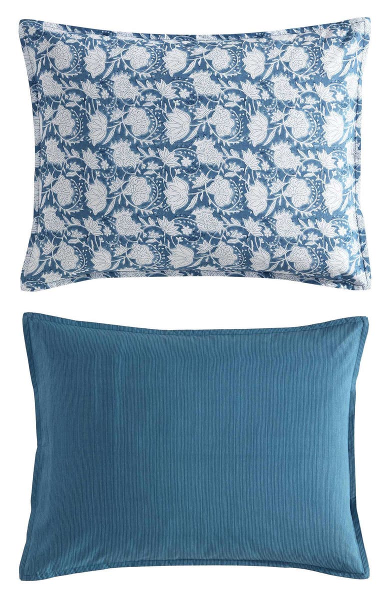 Nautica Bayport Floral Cotton Comforter Set, Alternate, color, Blue