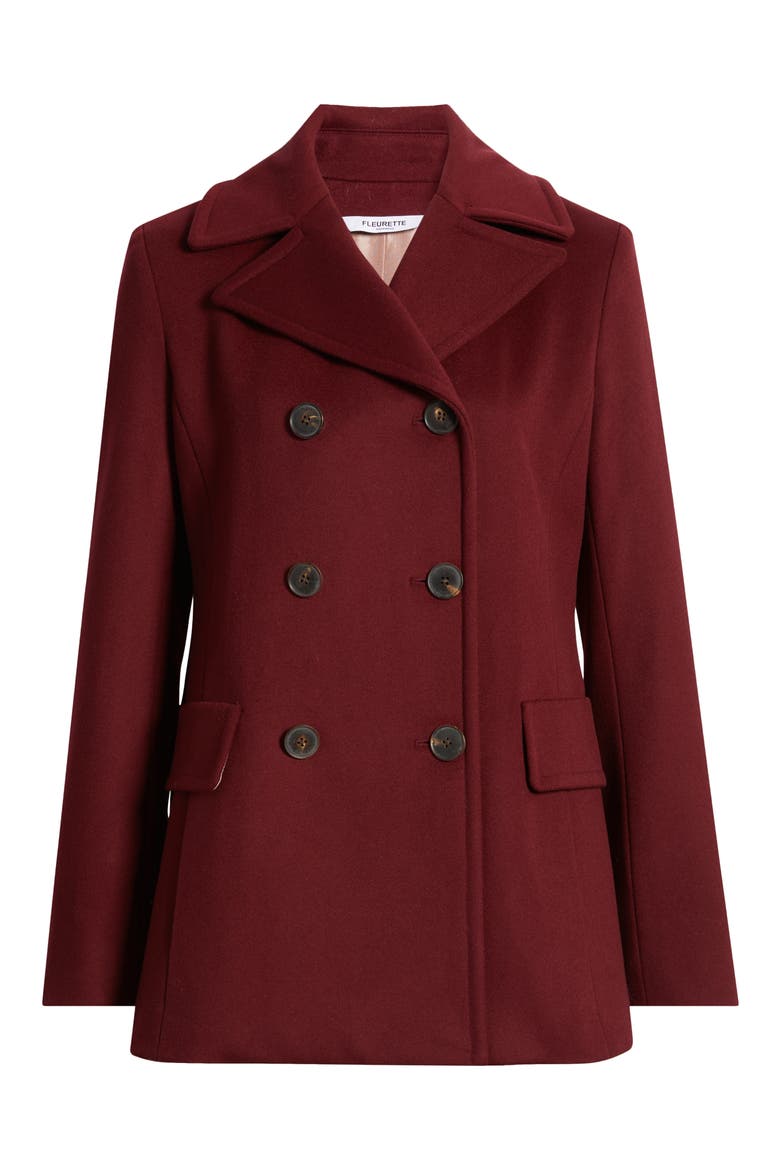 Ali Wool Peacoat (Nordstrom Exclusive), Alternate, color, MERLOT