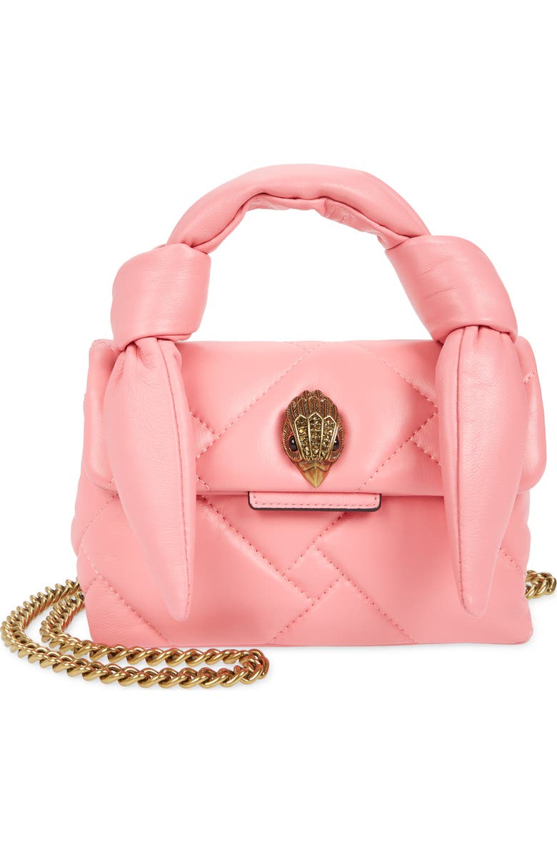 Kurt Geiger London Mini Kensington Knot Handle Quilted Leather Crossbody Bag, Main, color,