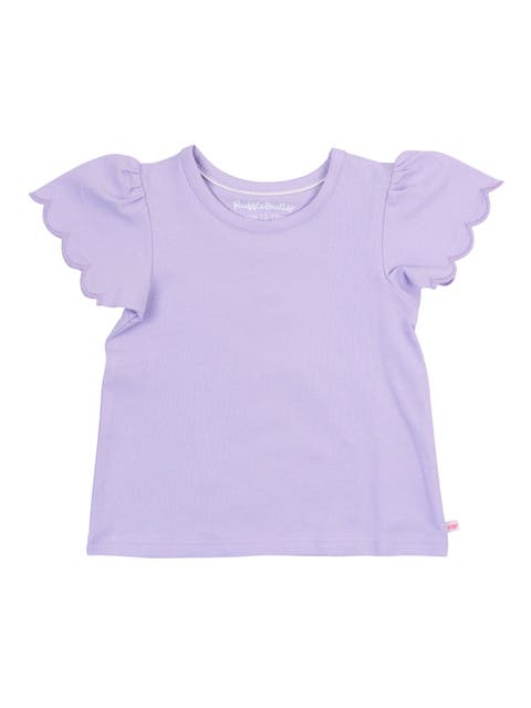 Toddler Girls Short Sleeve Scallop Tee