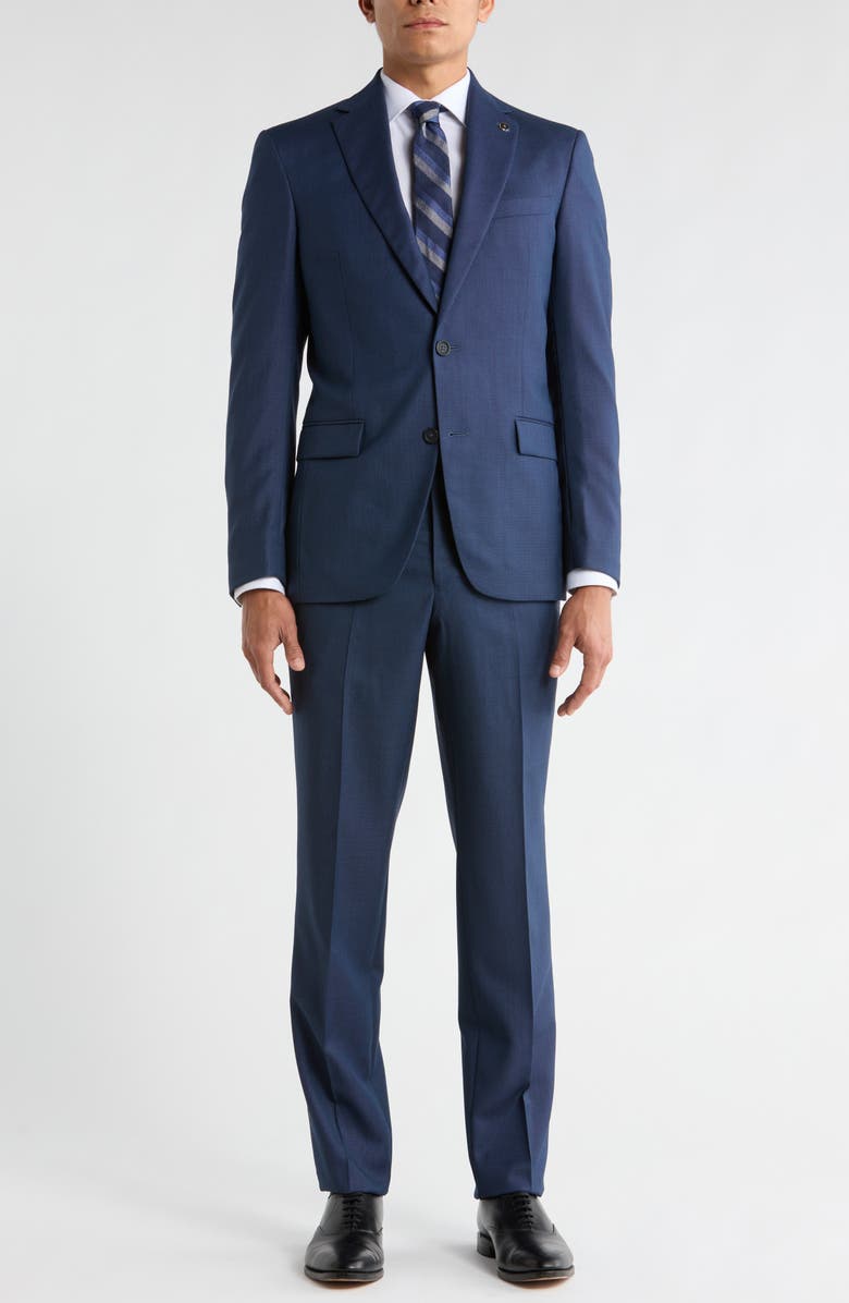 No Ordinary Joe by Ted Baker Jake Blue Wool Suit, Main, color, Blue