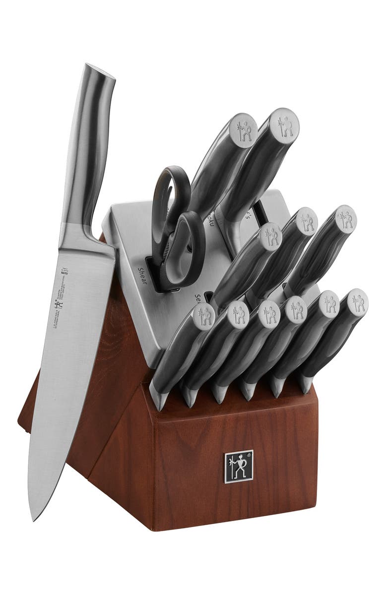 HENCKELS CUTLERY Graphite Stainless Steel Knife Block 14-Piece Set, Alternate, color, Silver