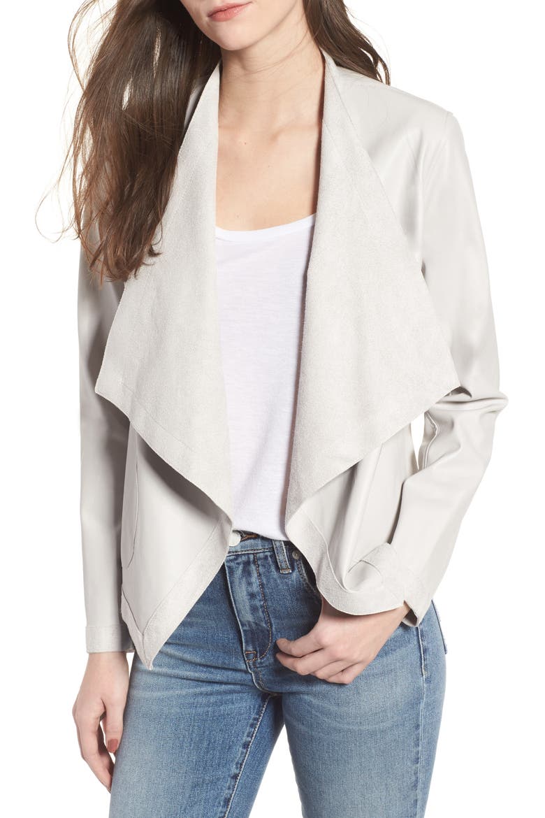 BB Dakota Teagan Reversible Faux Leather Drape Front Jacket video