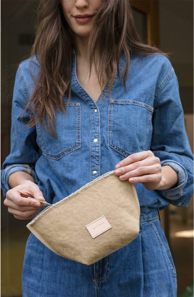 Graf Lantz Hana Canvas Pouch, Alternate, color, Sand