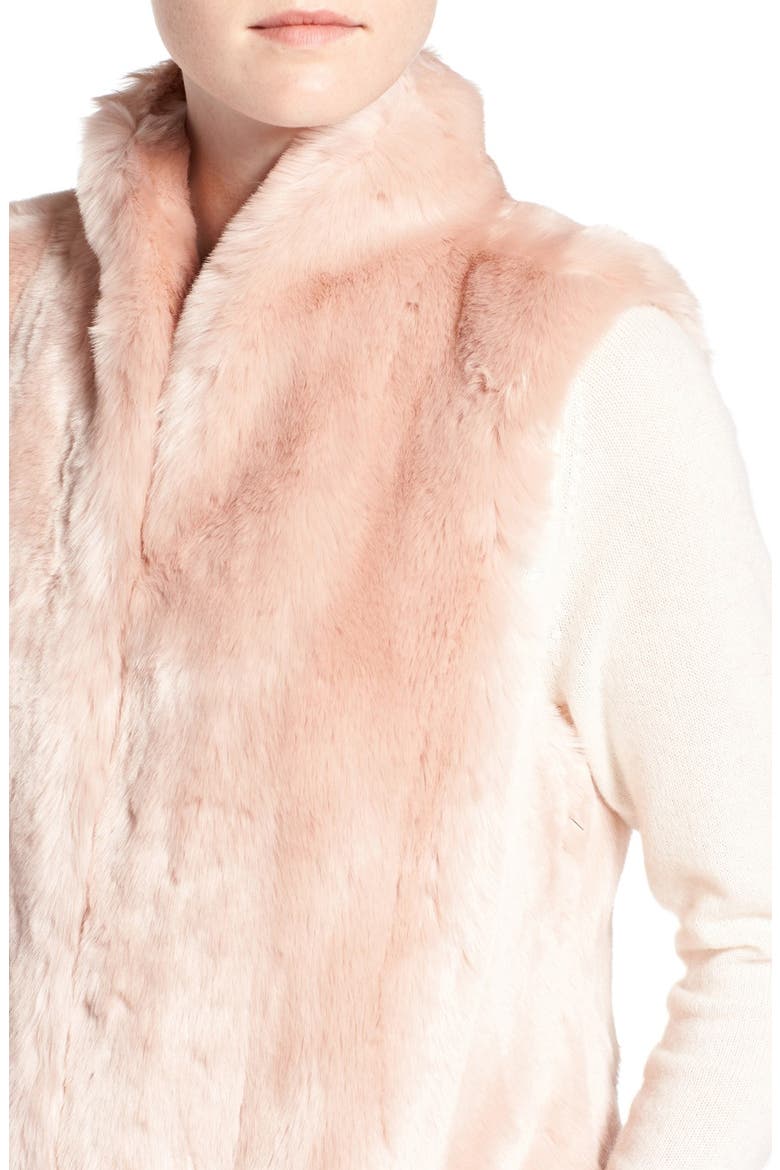 Faux Mink Fur Vest, Alternate, color, BLUSH