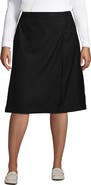 Lands' End Plus Solid A-line Skirt Below the Knee