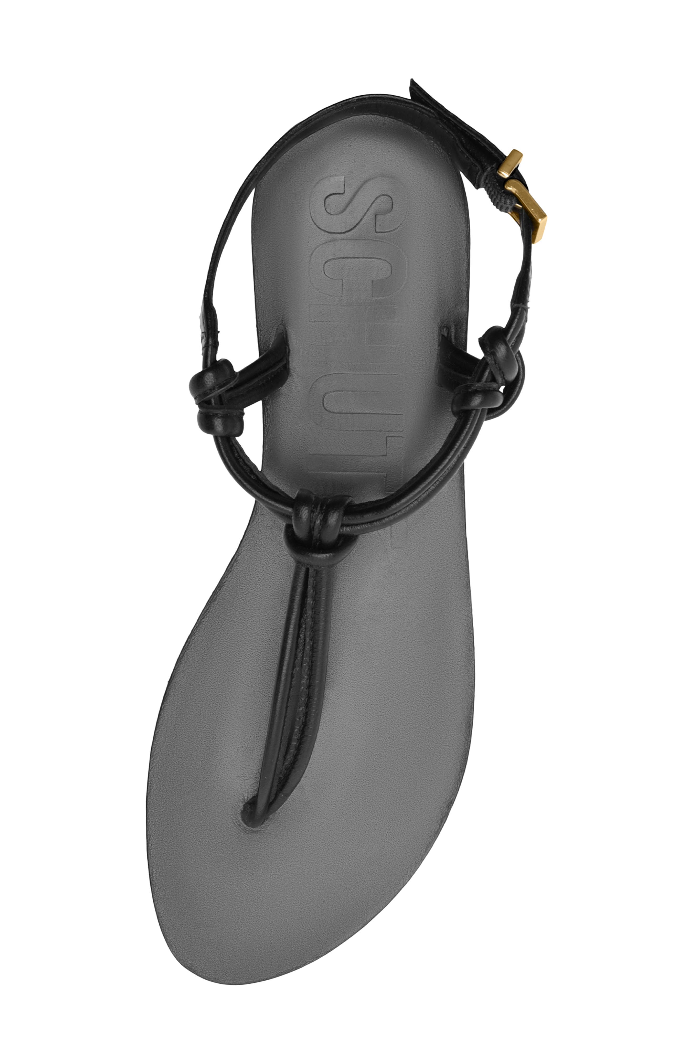 Schutz Nina Ankle Strap Sandal, Alternate, color, Black