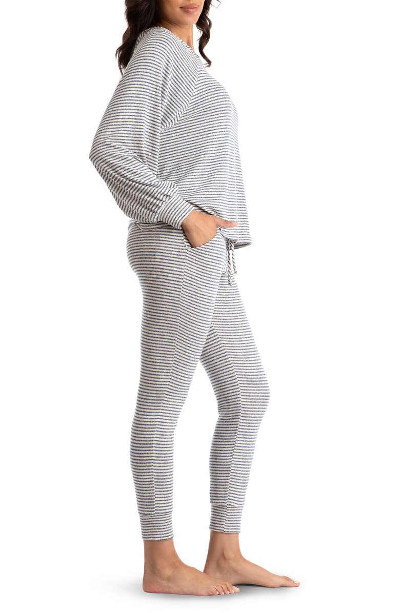 Midnight Bakery Juno Stripe Hooded Top & Joggers Lounge Set, Alternate, color, 