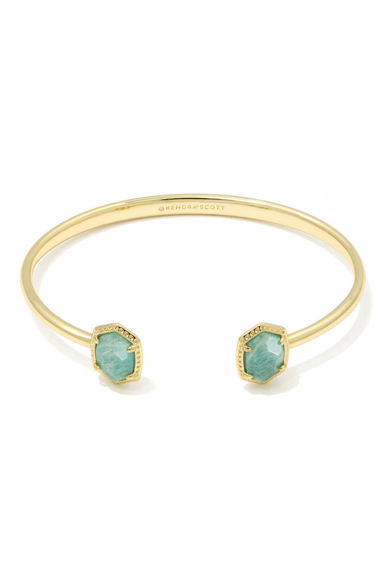 Daphne Frame Stone Cuff Bracelet, Main, color, GOLD TEAL AMAZONITE