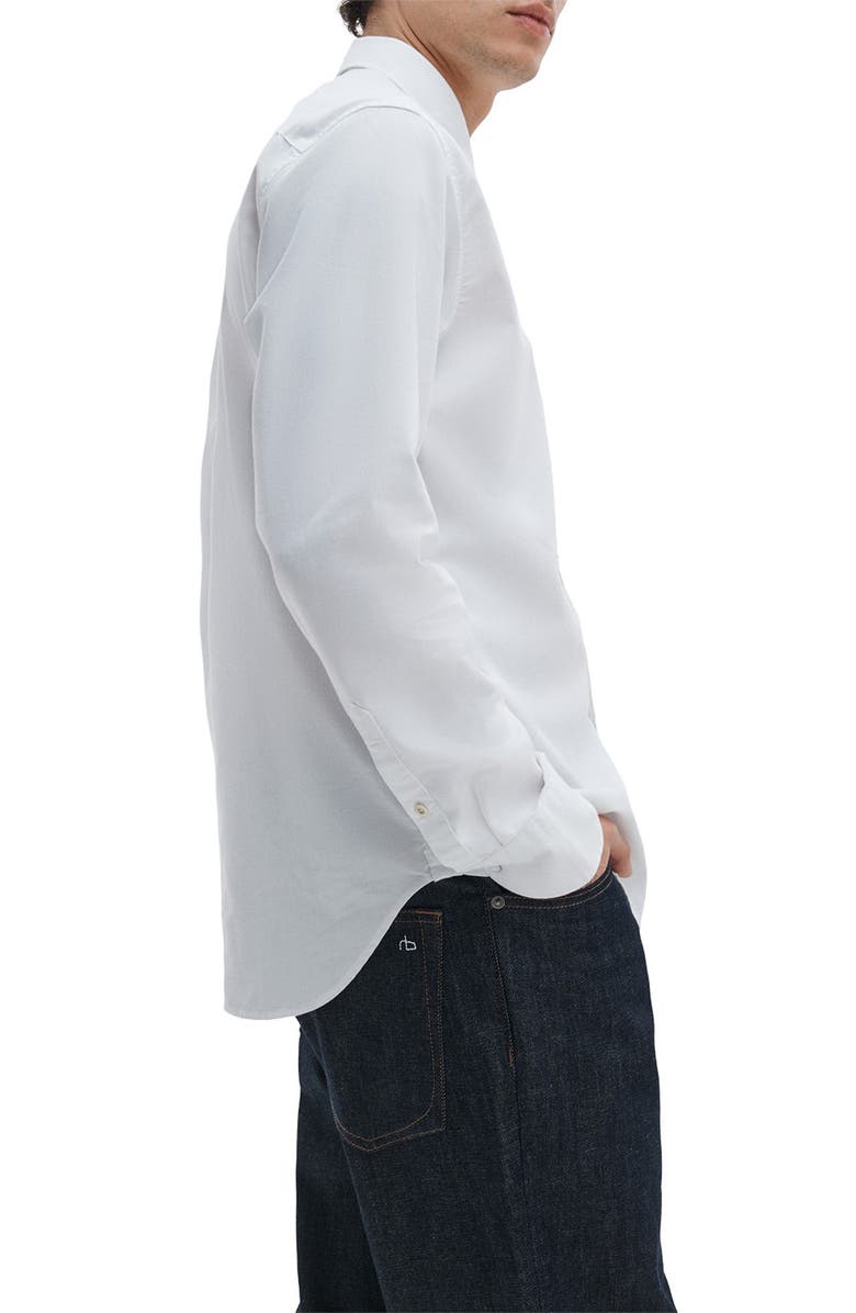 rag & bone Tomlin Cotton Dobby Button-Up Shirt, Alternate, color, White