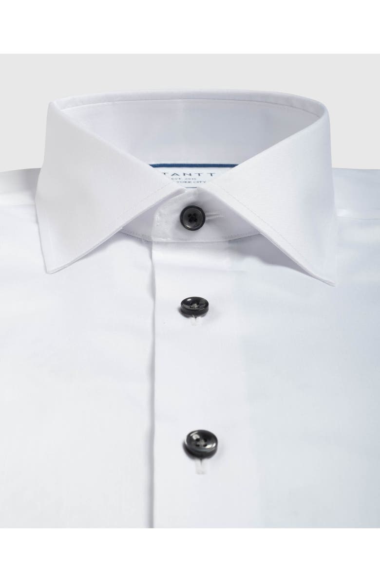 Stantt Contemporary Fit Wrinkle Resistant Cotton Twill Dress Shirt, Alternate, color,