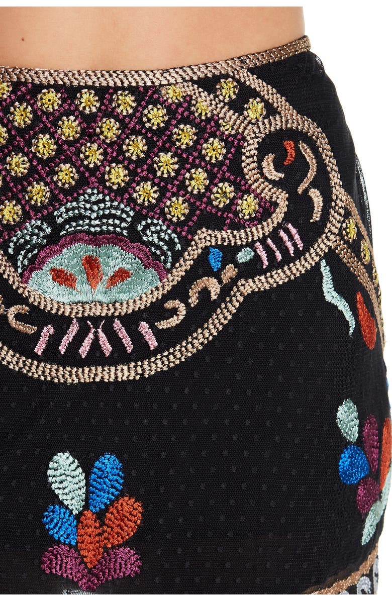 Raga Cleo Embroidered Skirt, Alternate, color, 