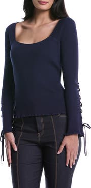 Laundry by Shelli Segal Tie Sleeve Sweater