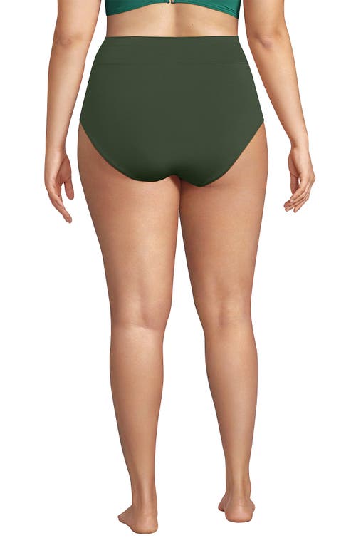 LANDS' END LANDS' END CHLORINE RESISTANT PINCHLESS HIGH WAISTED BIKINI BOTTOMS