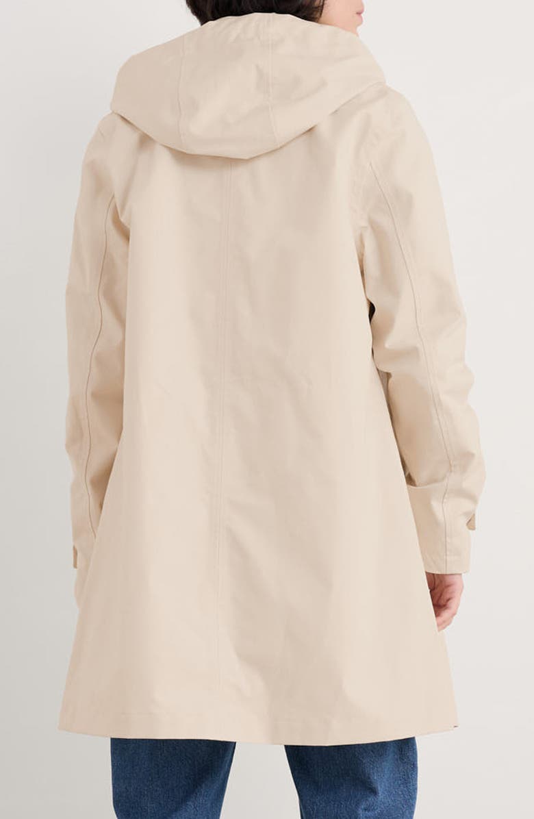 Seasalt Cornwall Cloudburst Waterproof Organic Cotton Coat, Alternate, color, Limestone