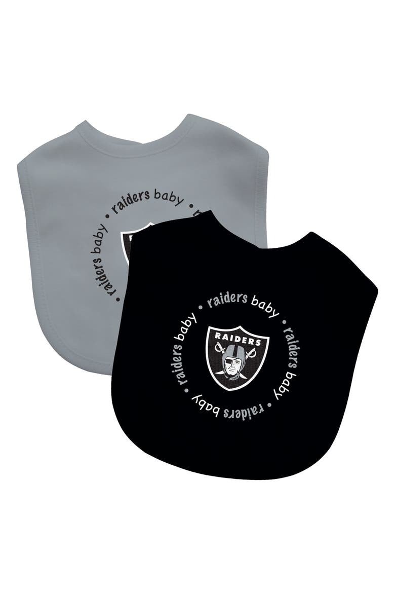 Las Vegas Raiders - Baby Bibs 2-Pack, Main, color, Black
