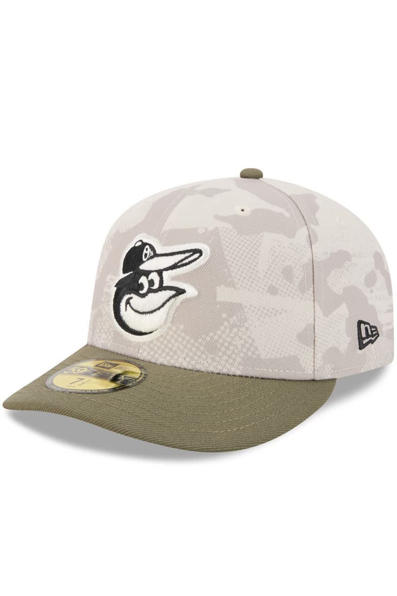Men's New Era Light Beige/Olive Baltimore Orioles 2025 Armed Forces Day 59FIFTY Fitted Hat, Alternate, color, Light Beige