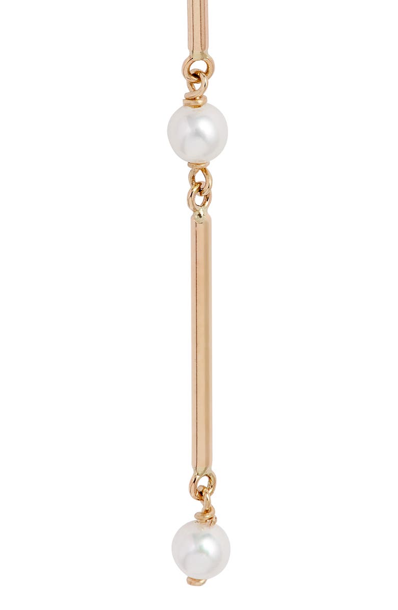 Poppy Finch Cultured Pearl Linear Drop Earrings, Alternate, color, 