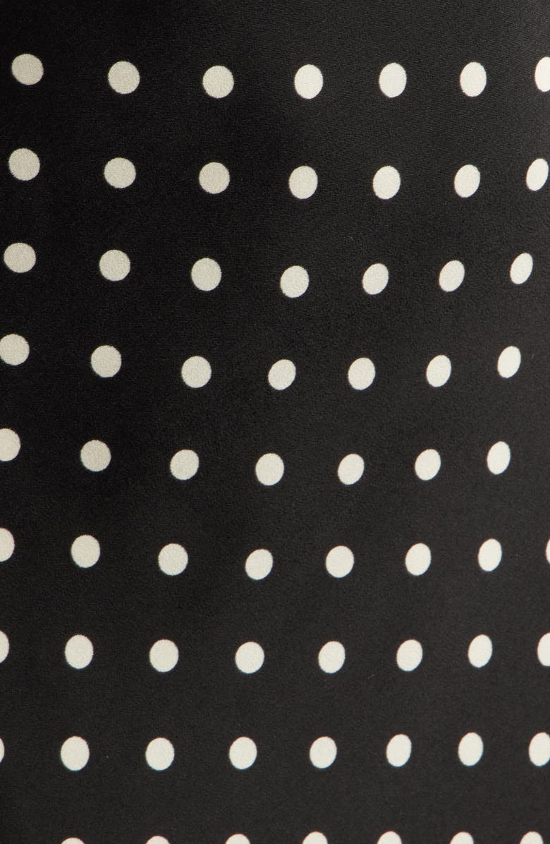 Lulus Julia Polka Dot Slipdress, Alternate, color, Black / White