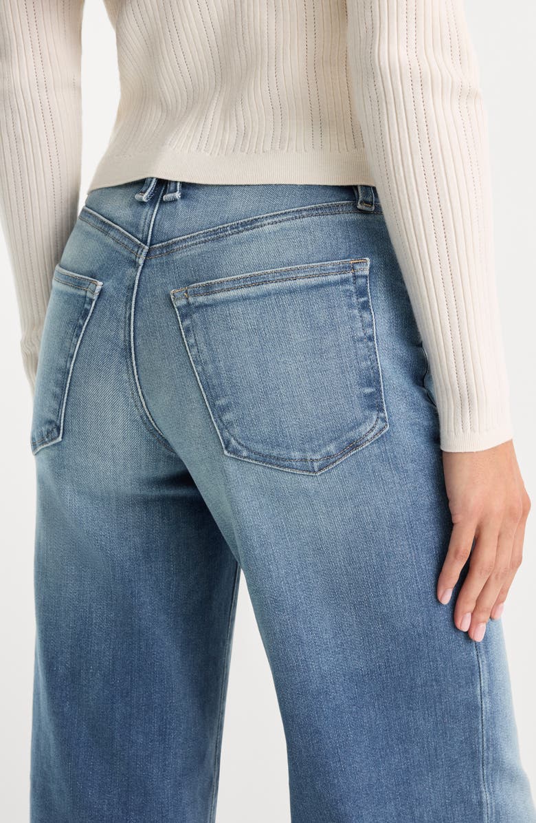 Good American Soft-Tech Good Waist High Waist Wide Leg Palazzo Jeans, Alternate, color, Indigo1238