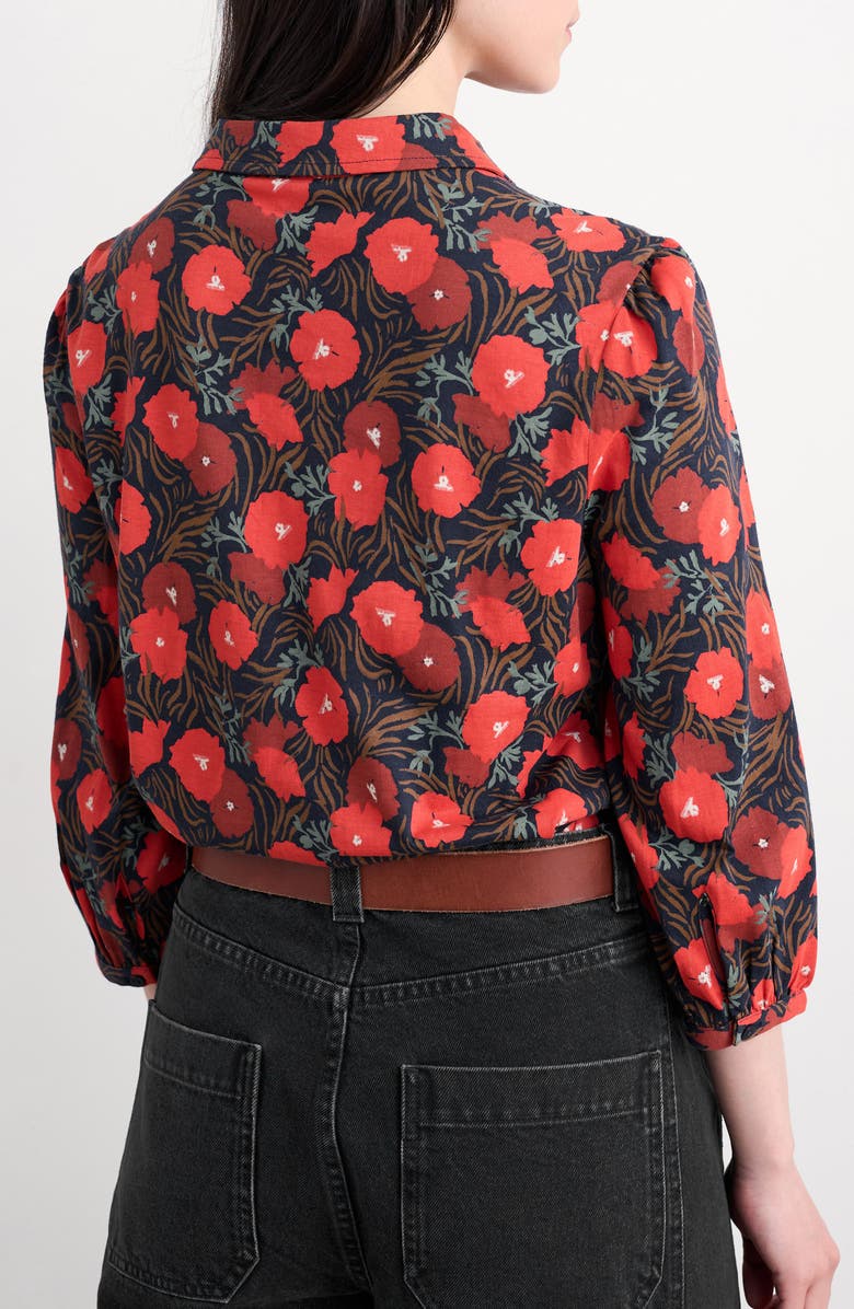 Seasalt Cornwall Embrace Floral Button-Up Shirt, Alternate, color, Grass Meadow Maritime