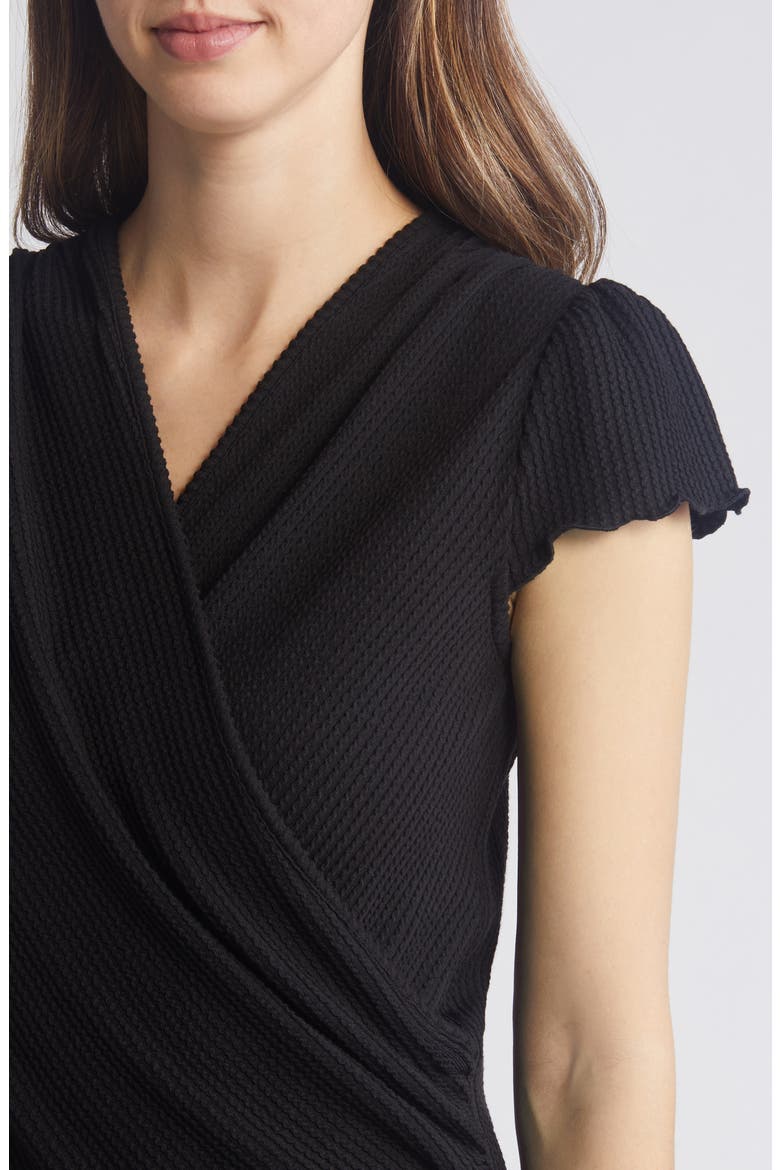 Texture Wrap Front Top, Alternate, color, BLACK