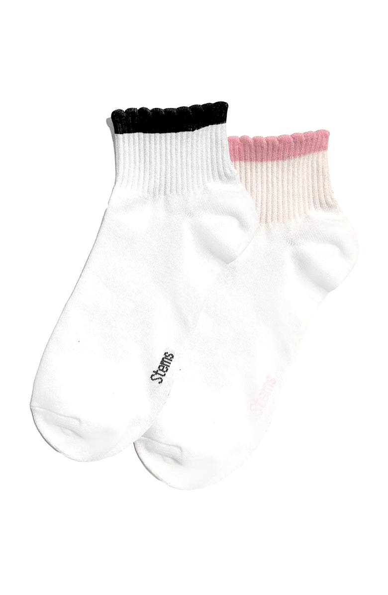 Stems Ruffle Sport 2-Pack Ankle Socks, Main, color, 
