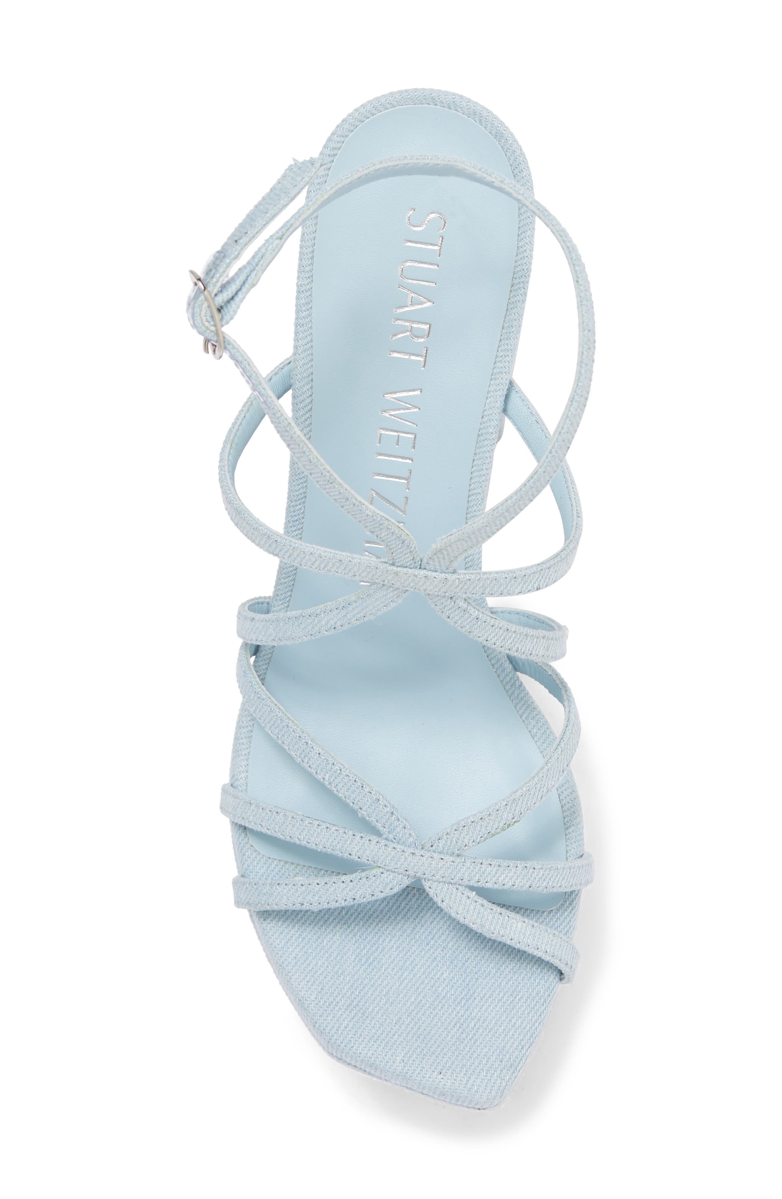 Stuart Weitzman Barelythere Square High Platform Sandal, Alternate, color, 