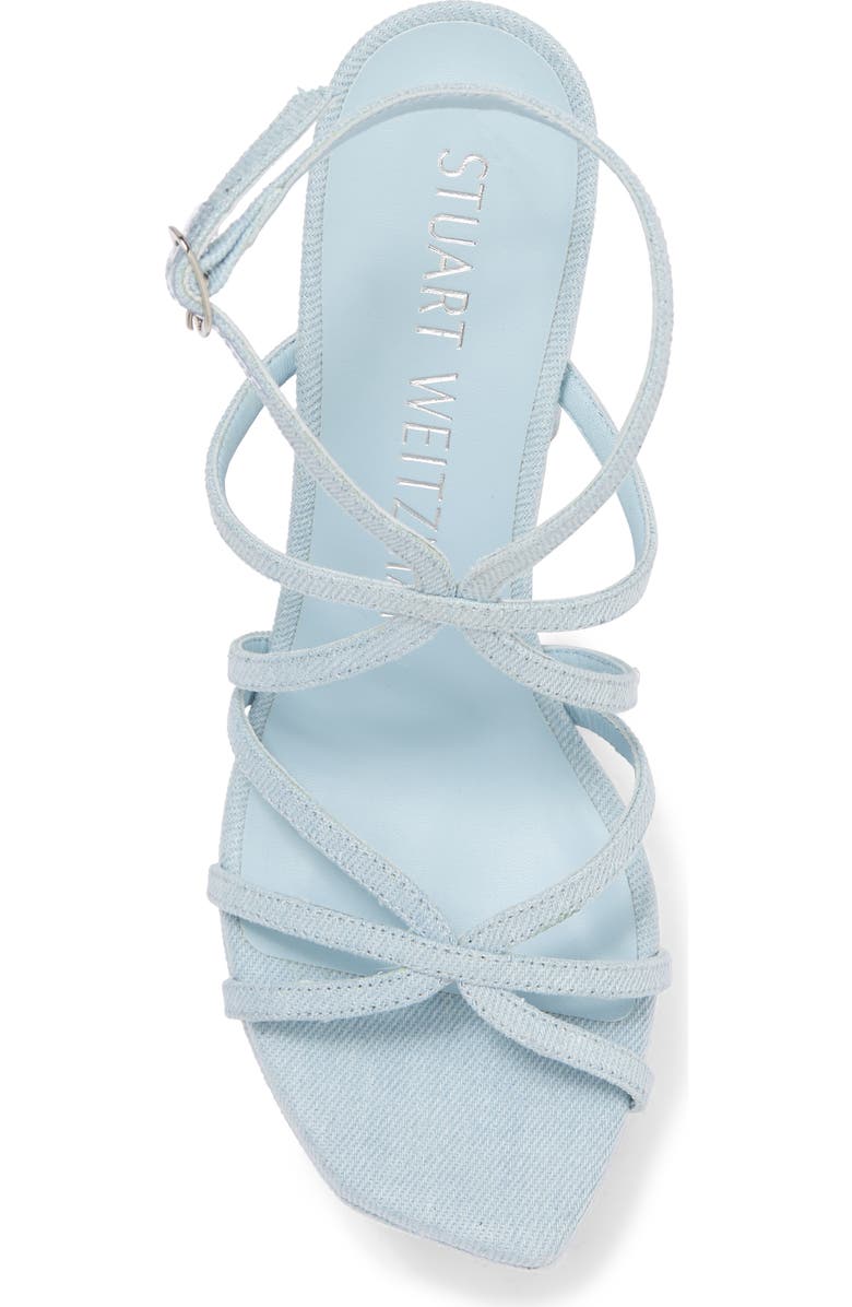 Stuart Weitzman Barelythere Square High Platform Sandal, Alternate, color,