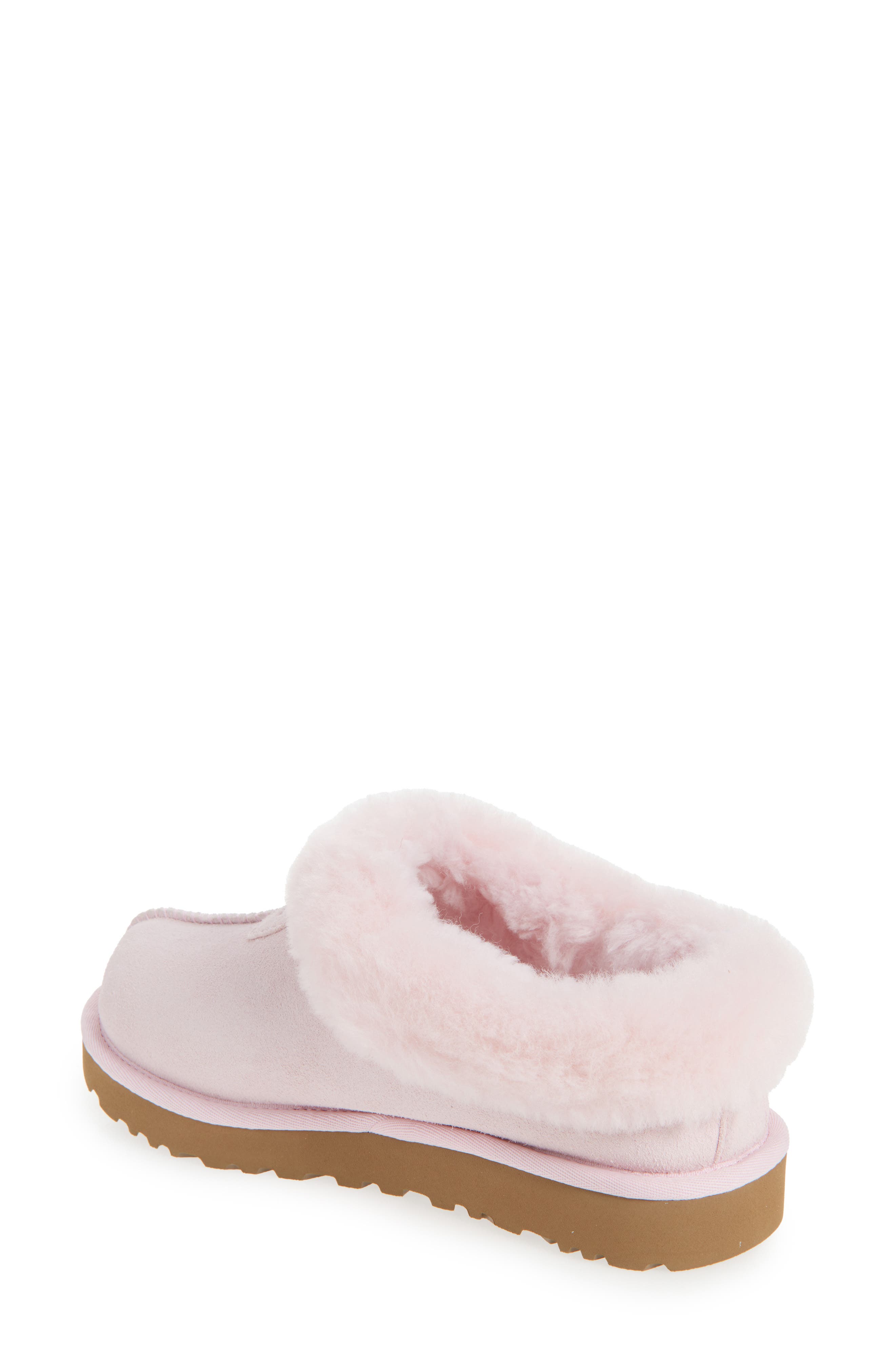 Tazzette Genuine Shearling Collar Slipper, Alternate, color, RIBBON CANDY