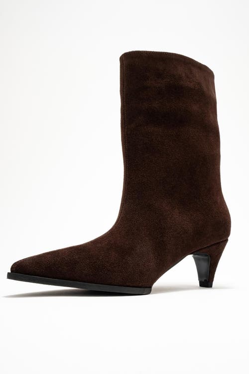 Forever & Always Shoes Aleo Leather Pointed Toe Boot In Brown