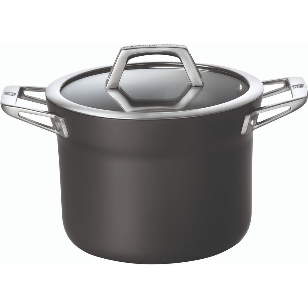 Zwilling Motion Hard Anodized Nonstick 4-quart Soup Pot In Black