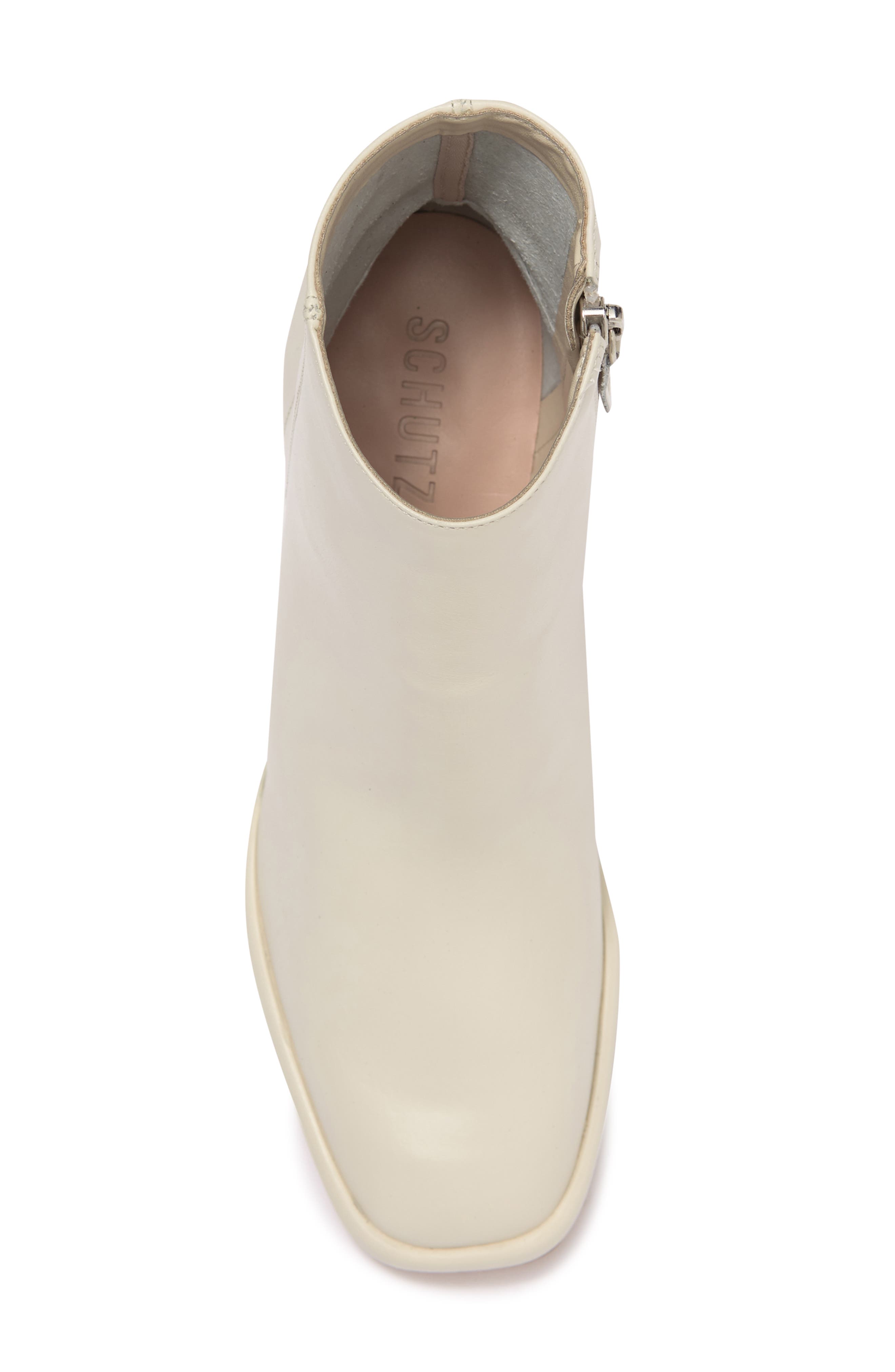 Schutz Mariane Leather Block Heel Zip Boot, Alternate, color, 